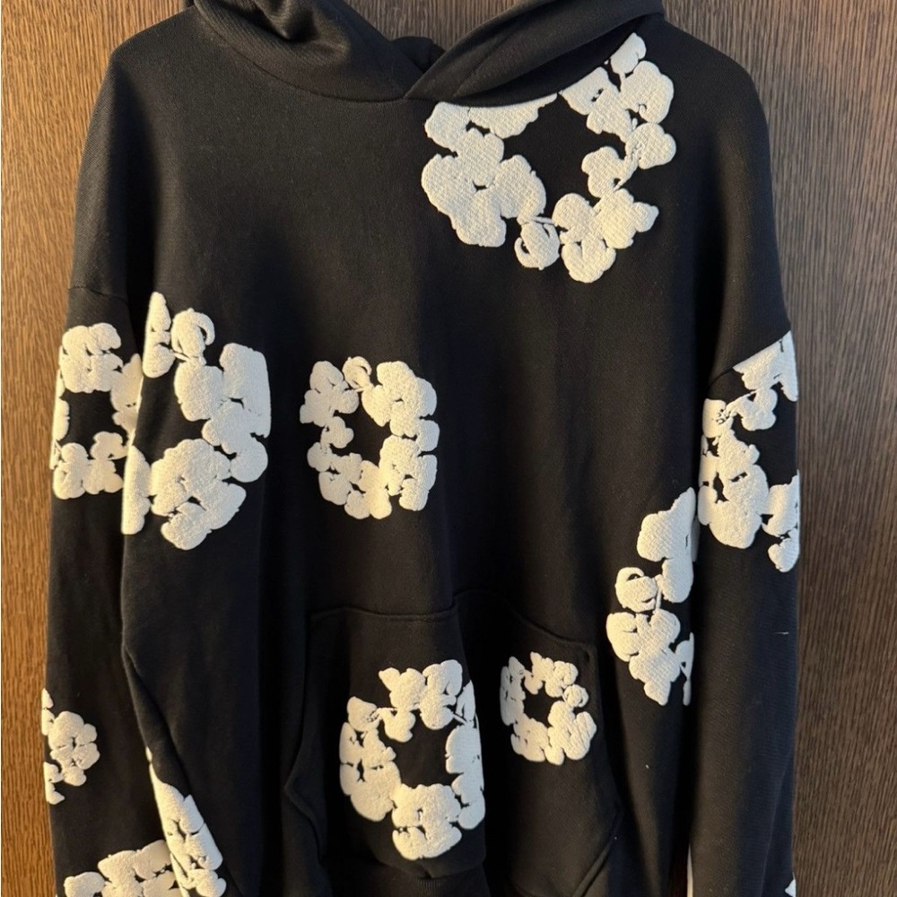 Black and White Floral hoodie